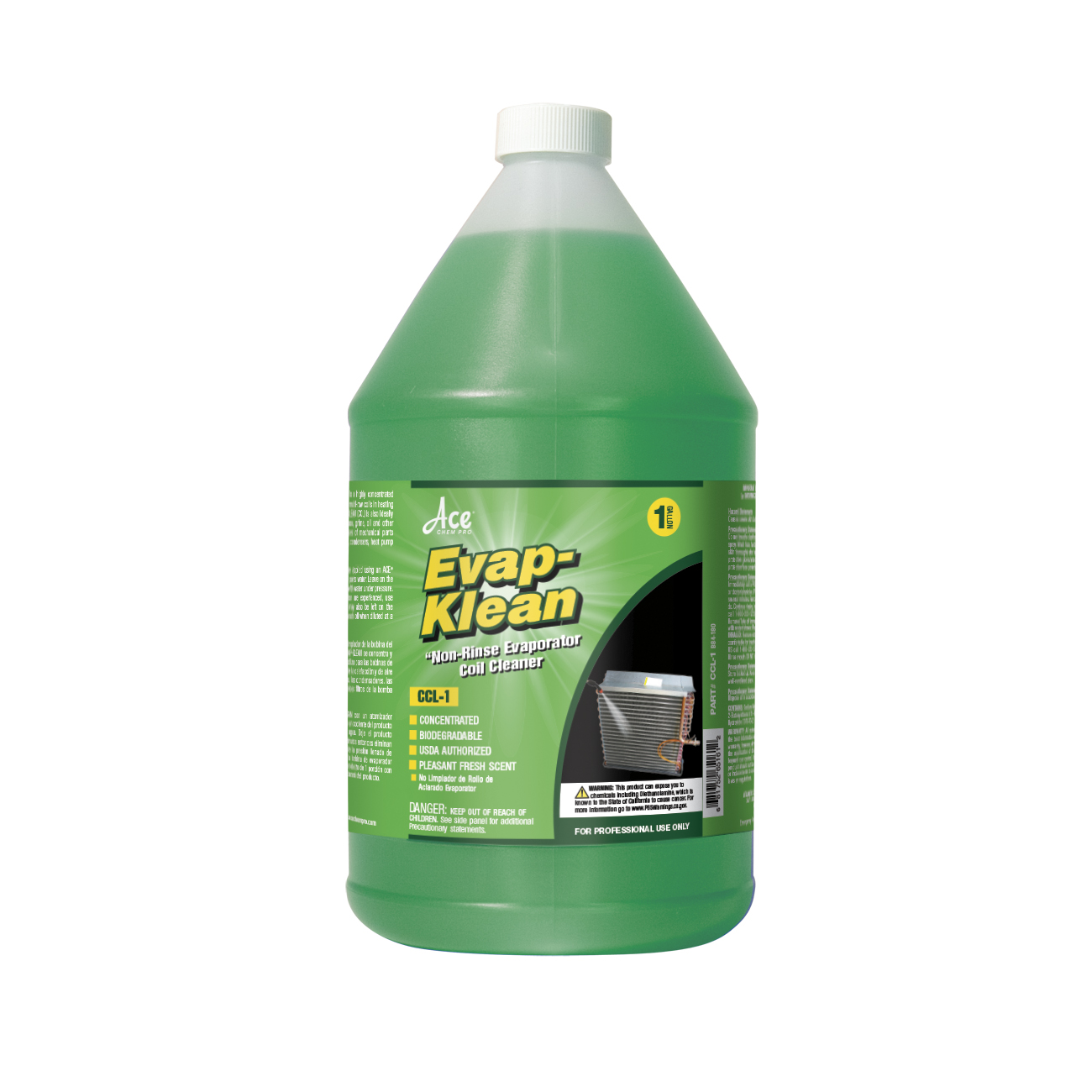 ACE® EVAP-KLEAN NON-RINSE EVAPORATOR COIL CLEANER (CCL) - Ace Chemical